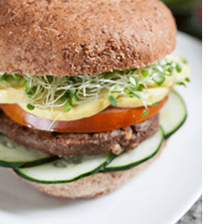 Salmon Burger on Sprouted Bread