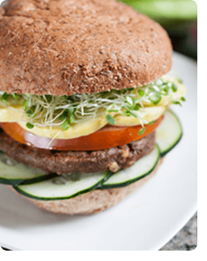 Salmon Burger on Sprouted Bread