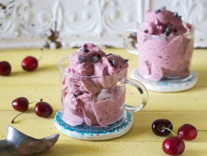 Cherry Soft-Serve Ice Cream
