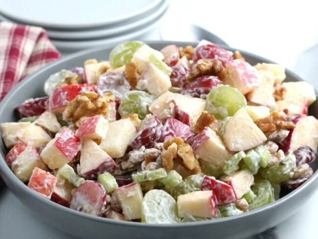 Celery & Mint Waldorf Salad with Greek Yogurt Dressing