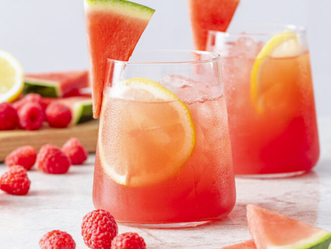 Sugar-Free Watermelon Raspberry Lemonade
